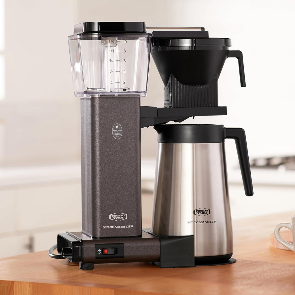 Technivorm Moccamaster 79317 KBGT thermal Carafe 10-Cup Coffee Maker 40 Ounce, Stone Grey 1.25l