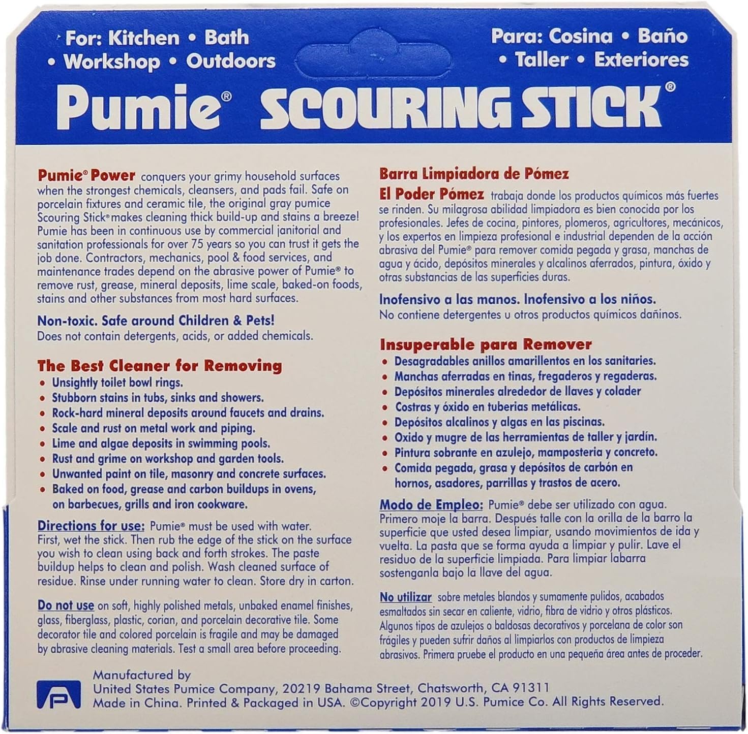PUMIE Pumice Scouring Stick for Cleaning Toilet Rings Stain & Hard Water Rings, Extra Strong Heavy Duty Pumice Stone for Toilet Cleaning, Rust, Grills, Tough Bathroom, Ovens, Pools & Tubs - Pack of 60