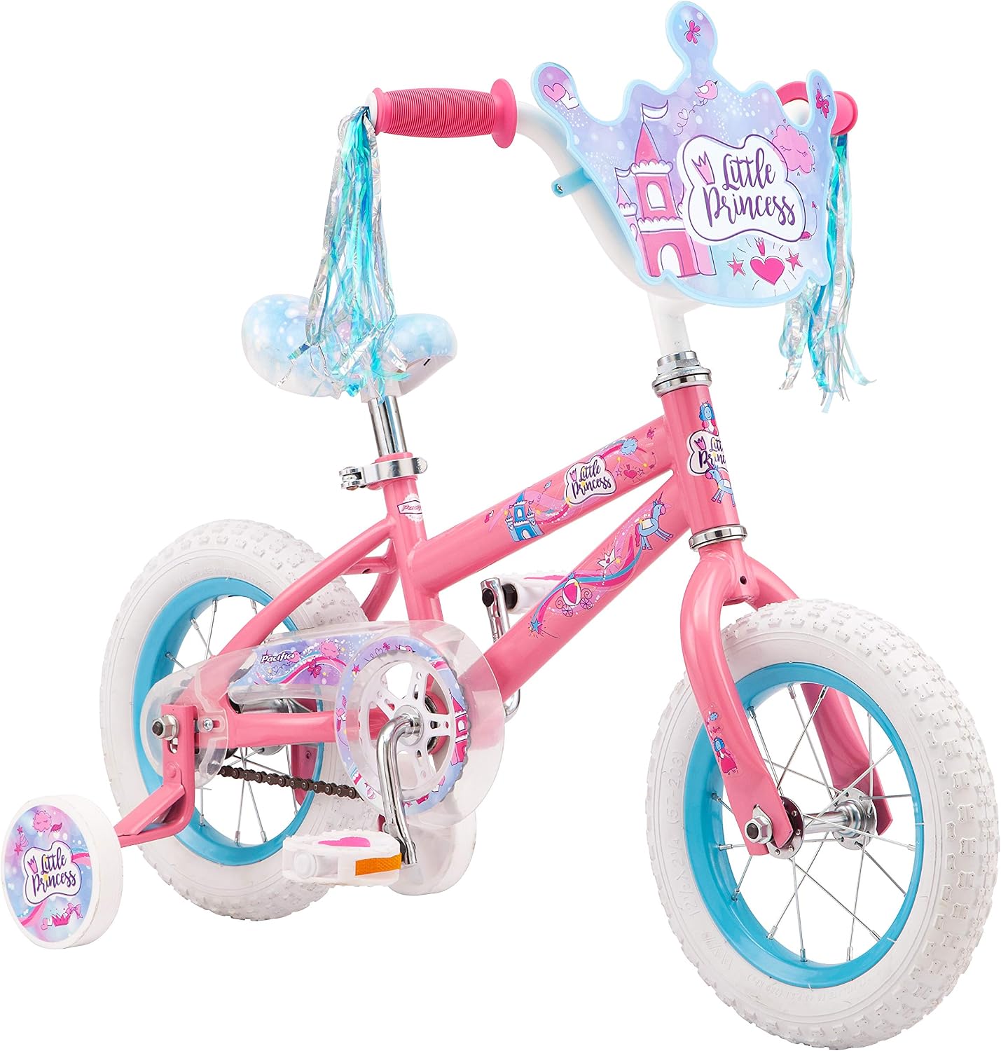 Pacific Character Kids Bike for Boys & Girls Ages 3-7 Year Old, 12 or 16-Inch Wheels Option, Steel Frame, Coaster Brakes, Adjustable & Quick Release Seat, Training Wheels Included, Great for Beginners