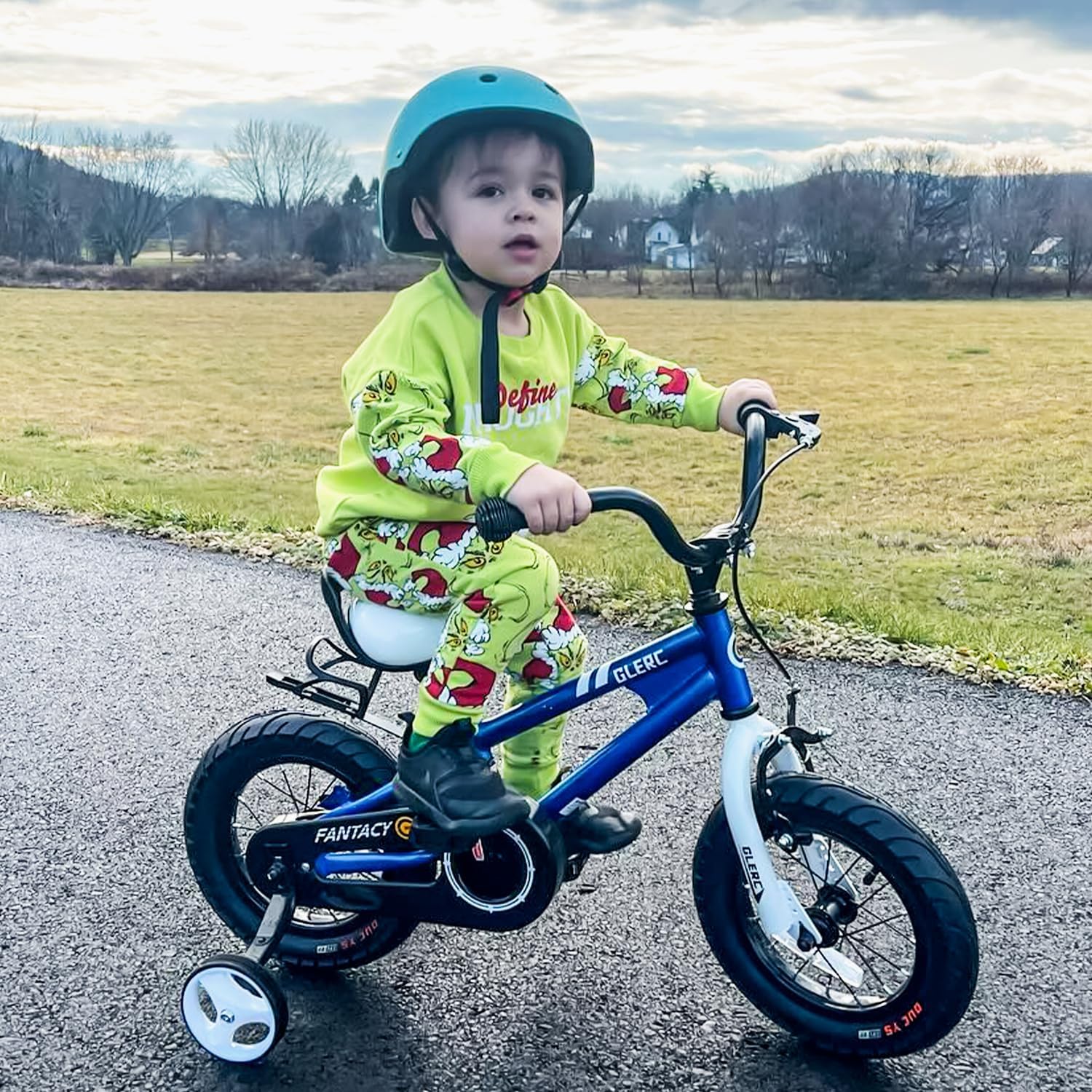 Glerc Fantacy Kids Bike, 12-20 Inch Children Bicycle for 2-13 Years Old Boys Girls, Kids Bicycle with Water Bottle Holder & Headlight & Training Wheels, Multiple Colors