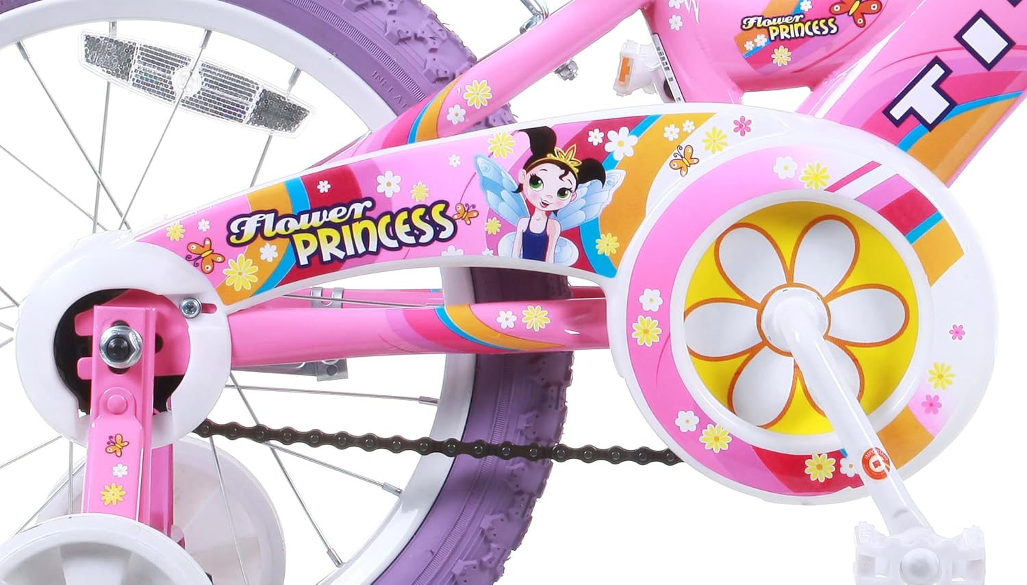 Titan Girls BMX Bike for Kids Ages 4-7, 16-Inch Wheels, 9-Inch Frame, Training Wheels, Toy Seat, Doll Basket, Streamers, First Bike, Princess Bicycle, Gift for Girls | for Kids, Training Wheels, Toy Seat, Doll Basket, Streamers, First Bike