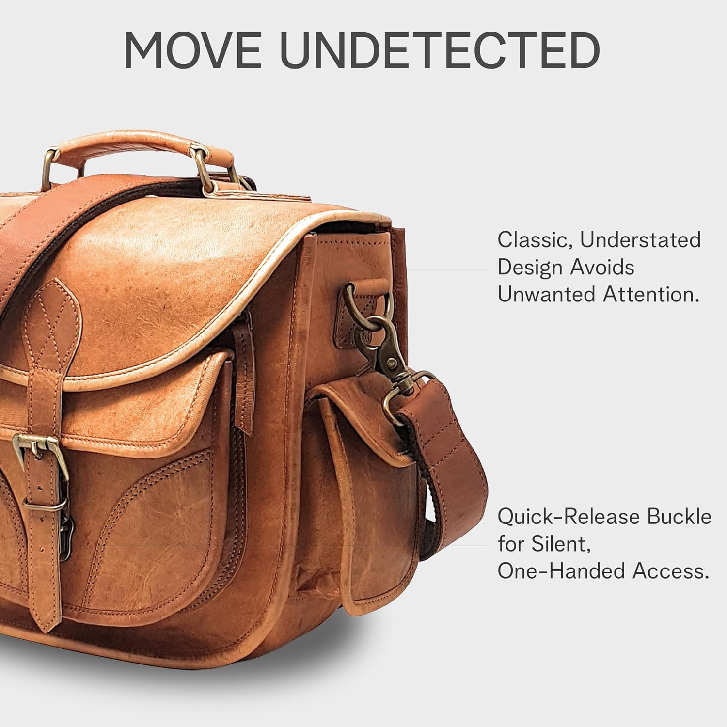 rofozzi Leather Camera Bag for Women, Vintage Crossbody Camera Bag with Removable Insert for Mirrorless & Small DSLR Cameras, Genuine Leather