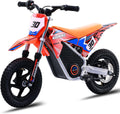 OLALA 36V Electric Dirt Bike for Kids 3-6, 250W Brushless Motor with 3-Speed Control, 15.5 MPH Max Speed, 12' Off-Road Tires Motorcycle, for Boys & Girls, Orange