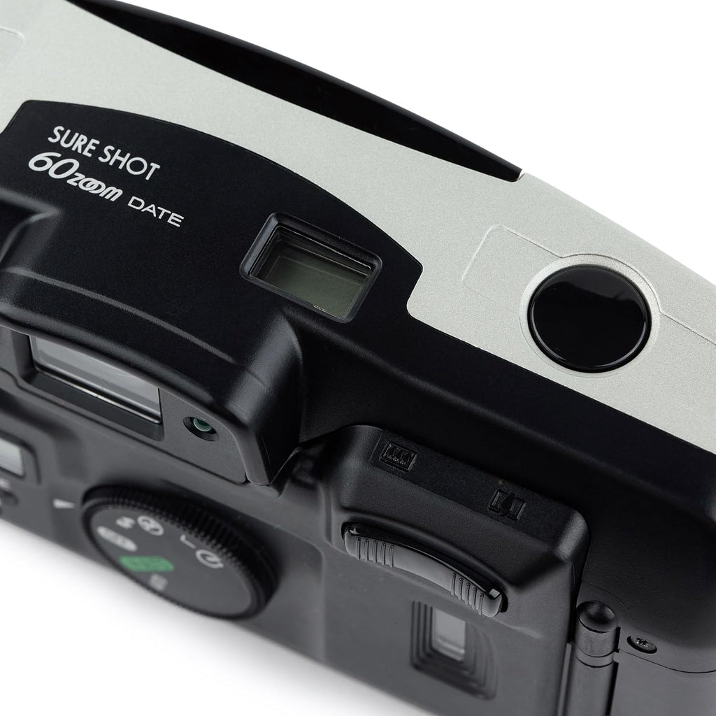 Canon Sure Shot 60 Zoom SAF 35mm Point and Shoot Film Camera w/Canon Zoom Lens 38-60mm. Built-in flash and film rewinder. (Renewed)