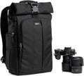 Think Tank FocusPoint 22L RollTop Camera Backpack - Asphalt Black: Expandable Travel & Camera Backpack with Laptop Sleeve, Quick Side and Back Access, Rain Cover – Versatile Photography & Travel Bag
