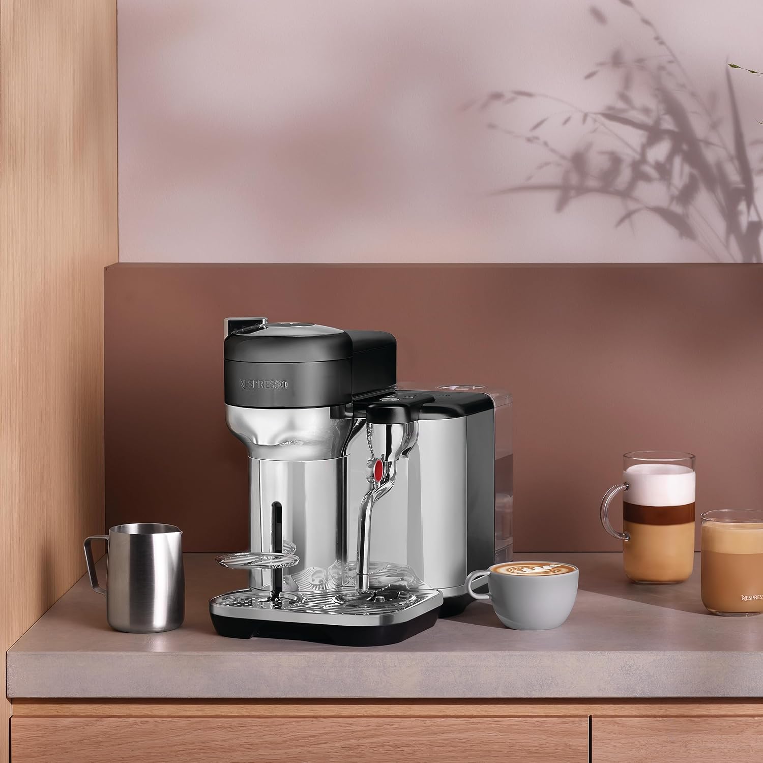 Nespresso Vertuo Creatista Coffee and Espresso Maker by Breville, Black Stainless Steel