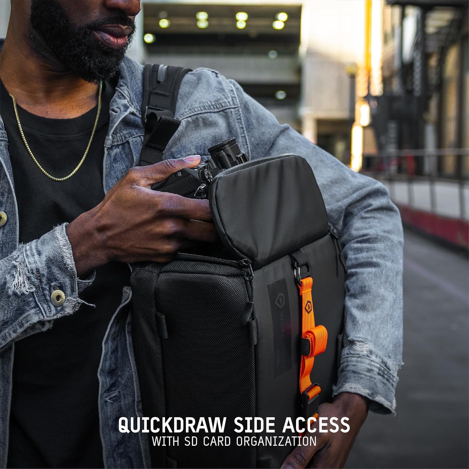 WANDRD PRVKE Lite: Weather-Resistant Travel & Camera Backpack with Laptop Sleeve, Quick Side Access, Clamshell Opening – Ideal Photography & Travel Bag (Black)