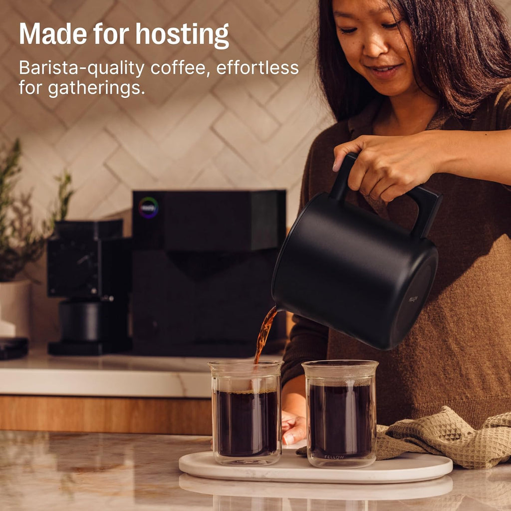 Fellow Aiden Precision Drip Coffee Maker, Thermal Carafe, Perfect Temperature Control, Bloom Cycle, Single Serve to 10 Cup Capacity, Malted Chocolate