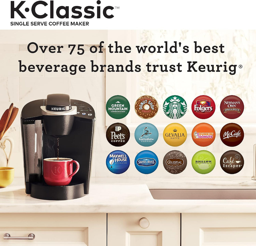 Keurig K-Classic Coffee Maker with Newman's Own Organics Newman's Special Blend, 32 Count