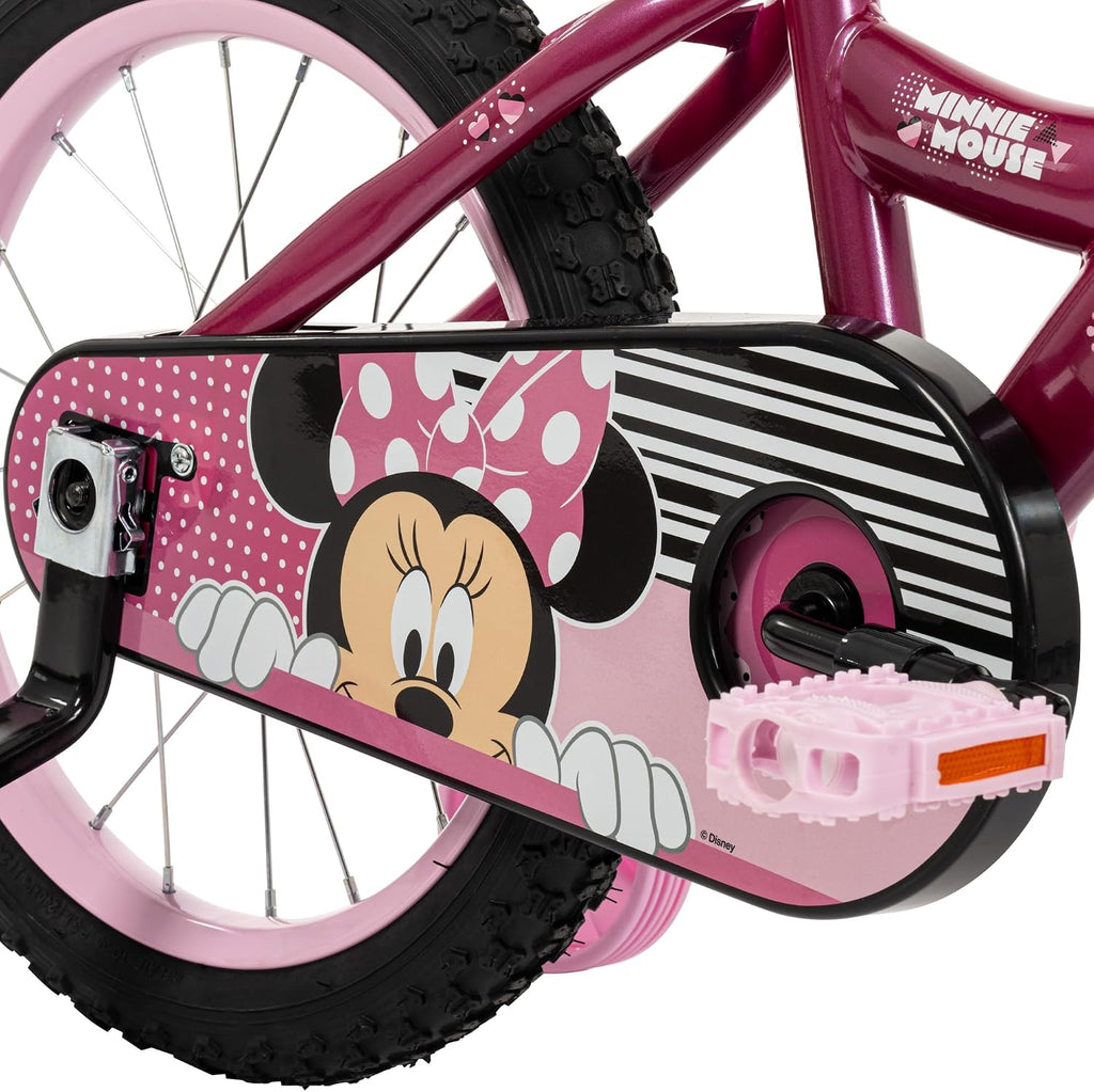 Huffy Disney Girls' Bikes, 12/16 Inch Sizes, Ages 3+ Years Old, Disney Princess, Minnie Mouse, Frozen Bicycles, Characters, Removable Training Wheels, Streamers, Easy Assembly, Durable, Safe