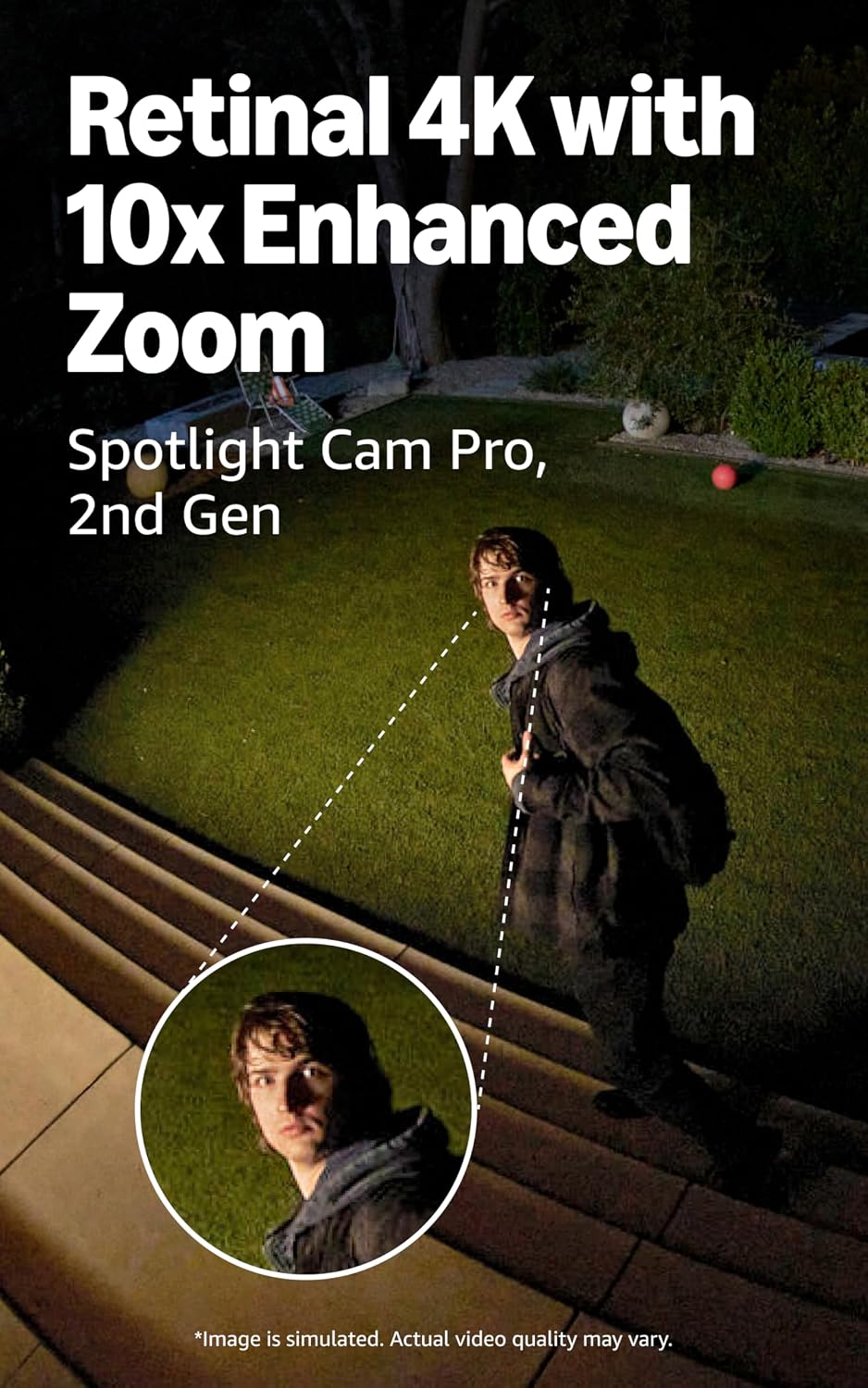 Ring Spotlight Cam Pro, Plug-In (Newest Model), White with Outdoor Cam Plus, Battery, White