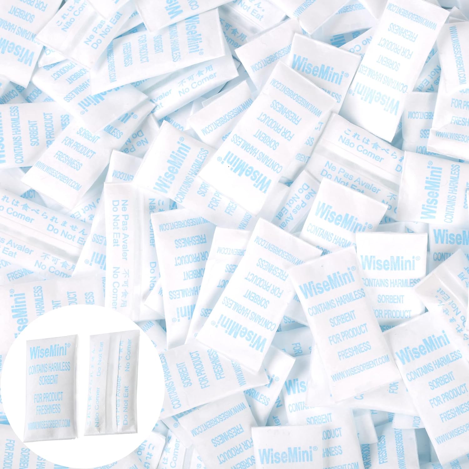 Wisesorb 0.25 Gram 15000 Pack Silica Gel Packets, Dessicant Packets, Silica Gel Packs, Moisture Absorbers for Food Storage, Food Safe Desiccant Dehumidifiers