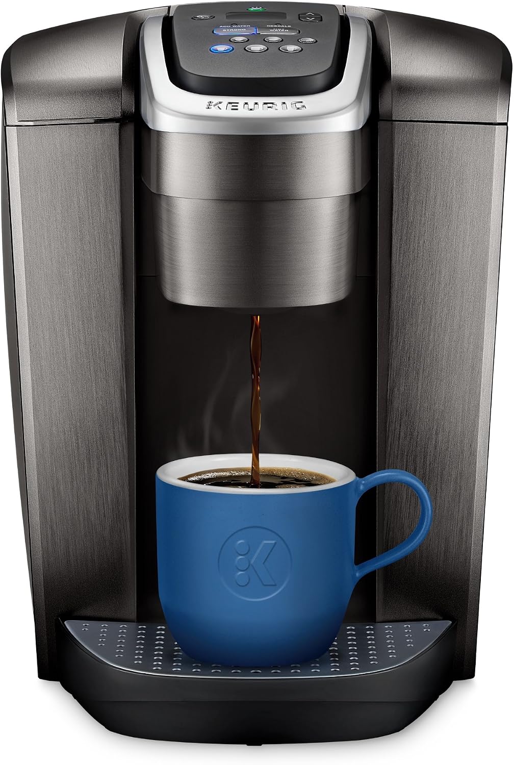 Keurig K-Elite Single-Serve K-Cup Pod Coffee Maker, Brushed Slate, 12 oz. Brew Size 3-Month Brewer Maintenance Kit