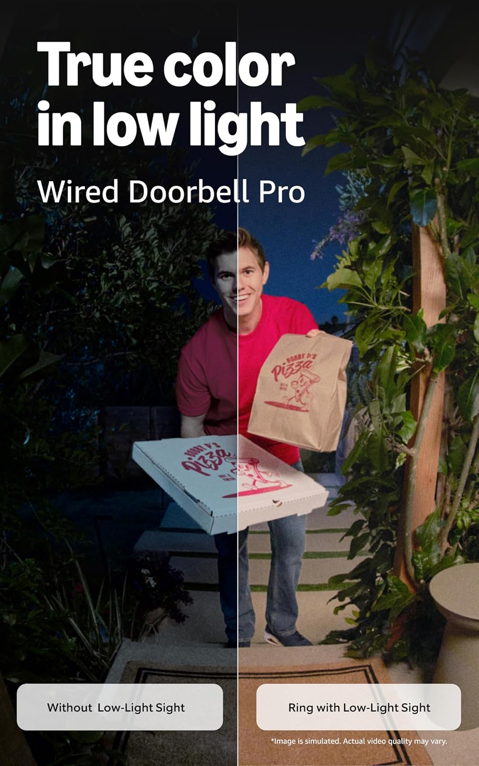Ring Wired Doorbell Pro (Newest Model), Deep Silver with Floodlight Cam Pro (Newest Model), White