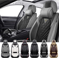 Car Seat Covers for Honda Odyssey 2000-2026, Waterproof Nappa Leather Front Seat Cover with Headrests, Anti-Slip and Comfortable Automotive Seat Protector&Accessories(Gray Black)