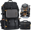 TARION 27L Extra Large Camera Backpack - 2 in 1 Professional Camera Bags for Photographers with 15.6' Laptop Compartment & Waterproof Raincover & Tripod Holder (PB01)