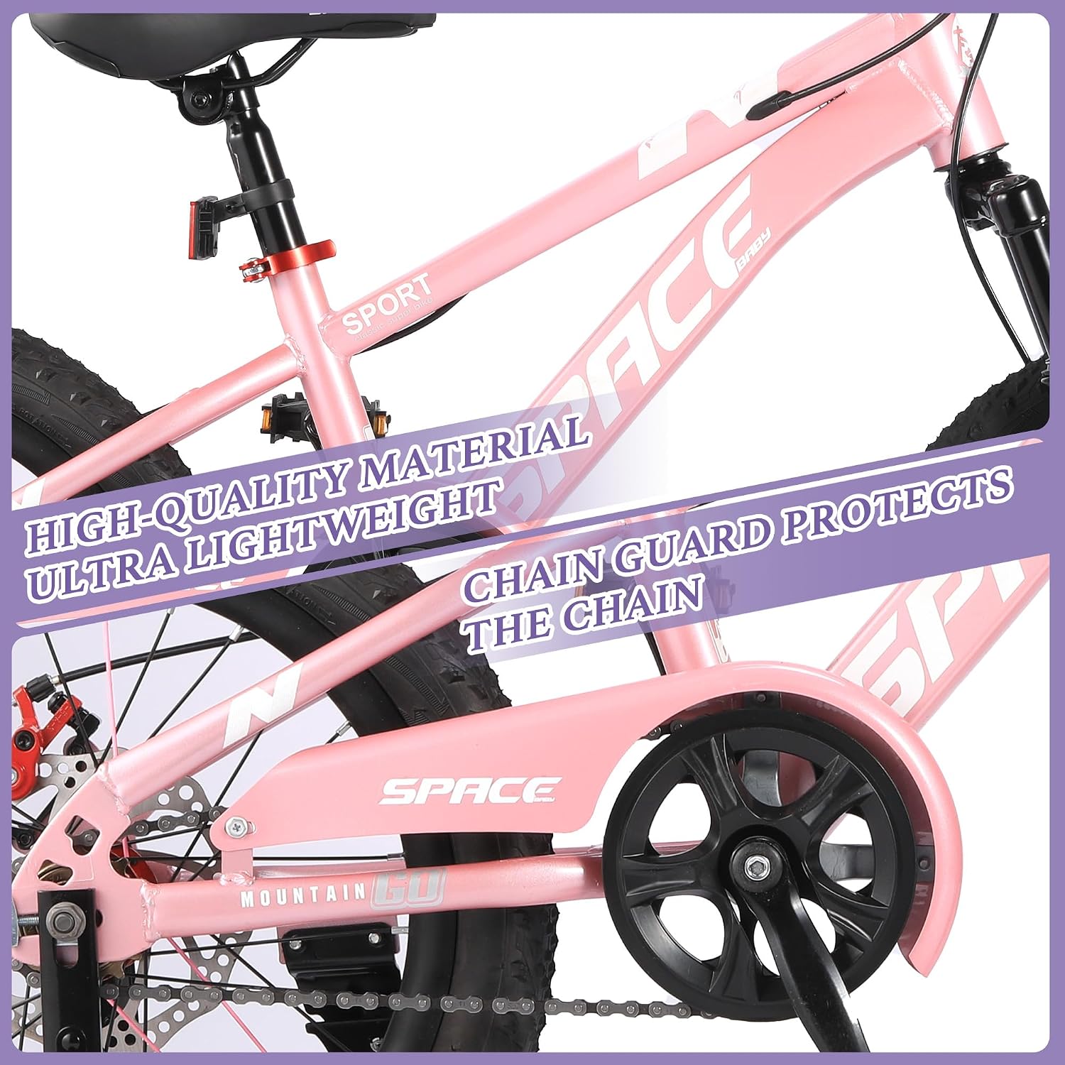 Kids Bike-18 20 Inch Bike for Boys and Girls Bicycle with Adjustable Seat and Handbrake, Bikes for Kids 7-13