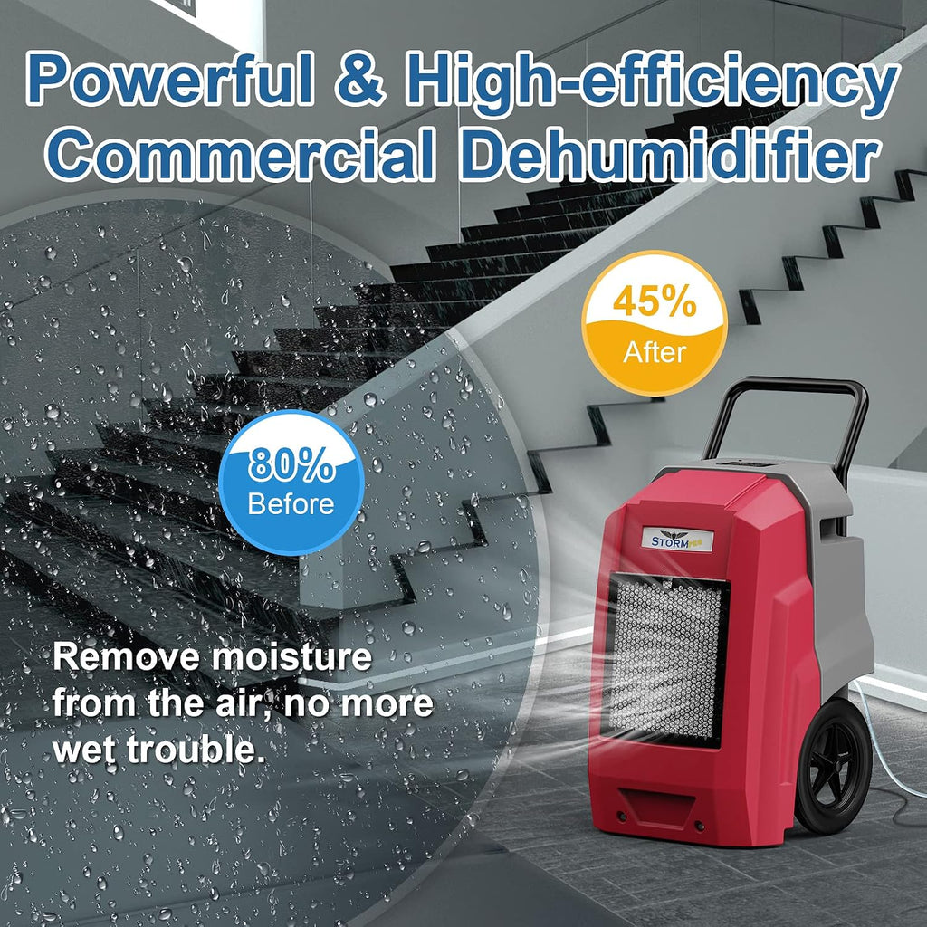 ALORAIR 180 Pints Commercial Dehumidifier with Pump Drain Hose, Smart Wi-Fi Dehumidifier for Large Basement, Industrial or Commercial Space, Smart Wi-Fi, 5 Years Limited Warranty