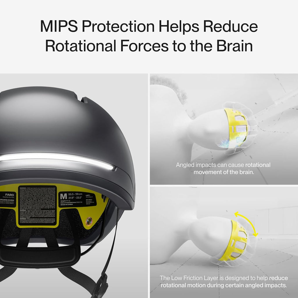 UNIT 1 FARO Smart Bike Helmet with Integrated Lights, Turn Signals & Magnetic Visor | Urban Cycling & Commuter Helmet for Adults