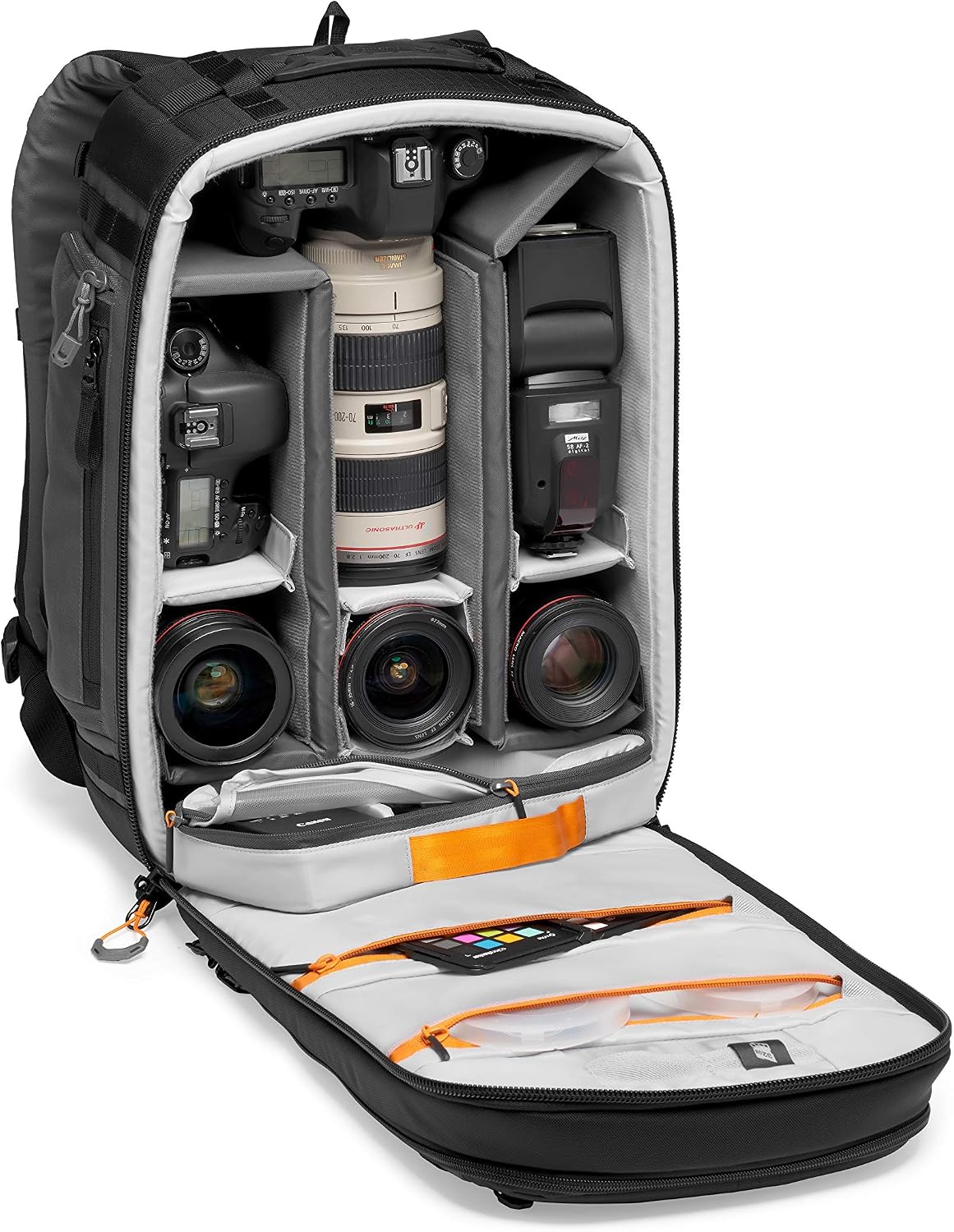 Lowepro Pro Trekker BP 350 AW II,Outdoor Camera Bag,Camera Backpack with Recycled Fabric,Fits 15' Laptop or Tablet,MaxFit Dividers,Weatherproof Cover, Mirrorless or DSLR Camera Case,Black or Dark Grey