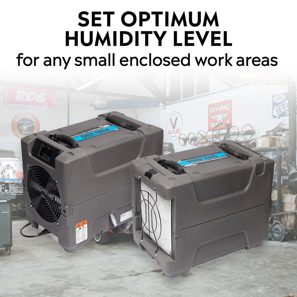 Dri-Eaz PHD 200 Commercial Dehumidifier with Pump, Industrial Dehumidifier (F515), Crawl Space and Basement Drying