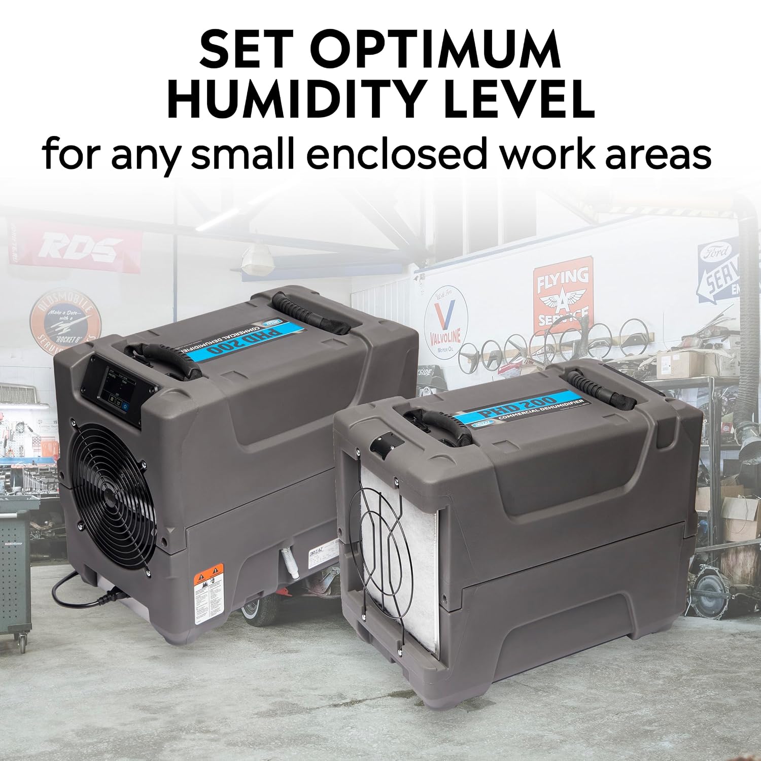 Dri-Eaz PHD 200 Commercial Dehumidifier with Pump, Industrial Dehumidifier (F515), Crawl Space and Basement Drying