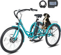 VIRIBUS Electric Tricycle for Adults, 24 26 inch Electric Trike with 468Wh Removable Battery, 250W/350W(Peak 500W) 3 Wheel Electric Bikes for Seniors, Motorized Adult Tricycles Women Men 330 lb.