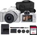 Canon EOS R50 Mirrorless Camera Kit – APS-C RF Camera with 18-45mm Lens, 4K Video, Dual Pixel AF II & Vari-Angle Touchscreen (5812C012) + Shoulder Bag + 64GB Memory Card