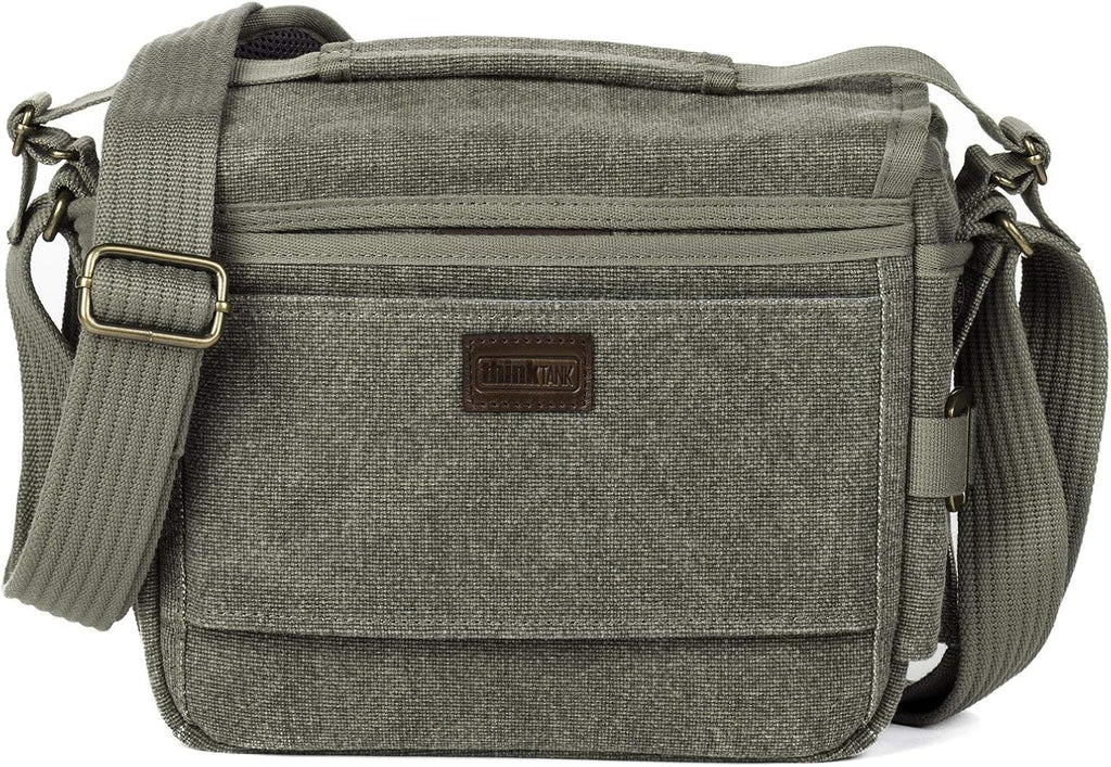 Think Tank Retrospective 5 V2.0 Canvas Shoulder Bag for Mirrorless or Standard DSLR Cameras and Photo Accessories - Pinestone - Small
