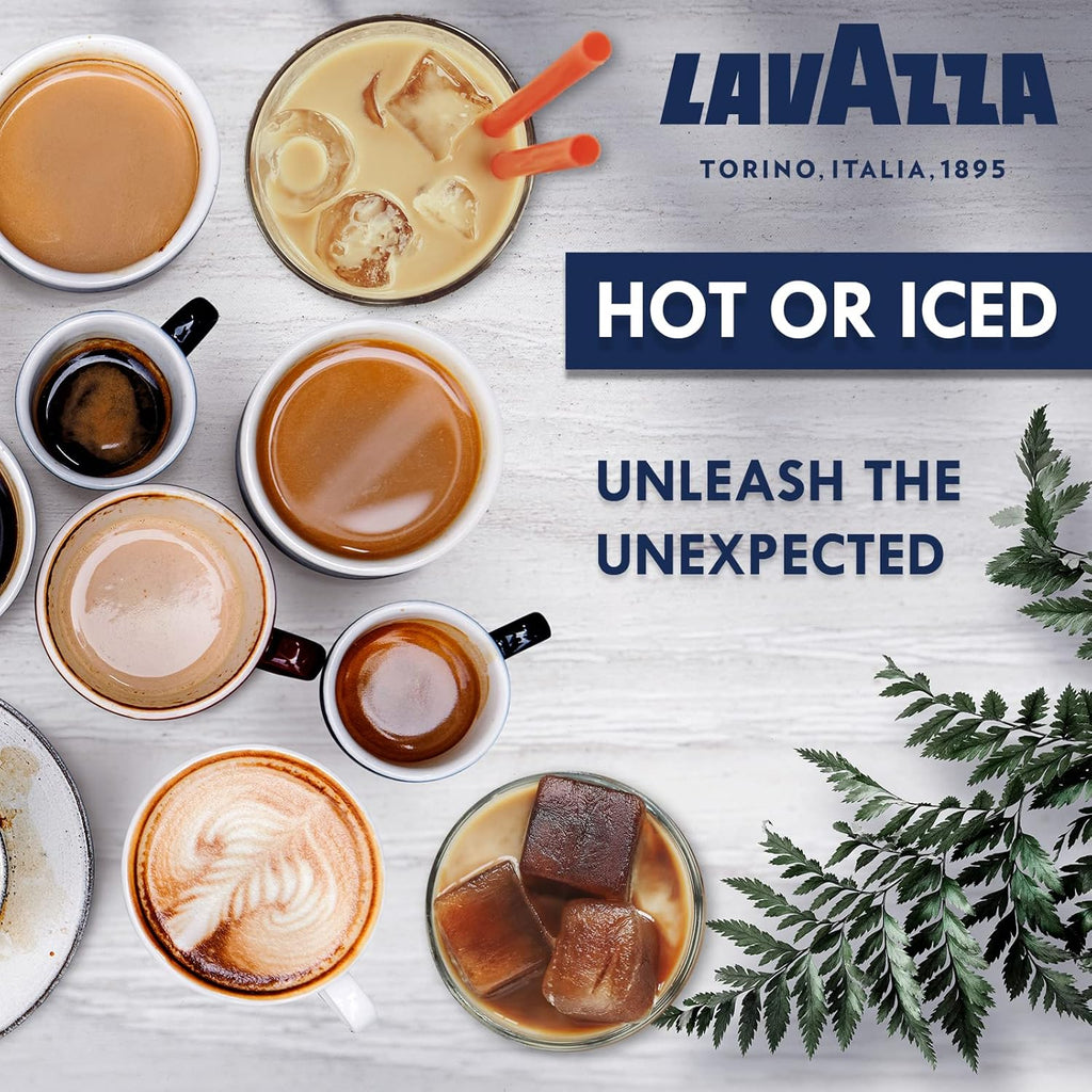 Lavazza Classy Mini Espresso Coffee Machine – 72 Count Intenso Capsules – Compact Single-Serve Brewer Compatible BLUE & Expert Pods