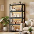 Magshion Display Cabinet with Acrylic Doors, 4-Tier Curio Cabinet for Collectibles, Display Case Showcase for Living Room, Office, 27.5'(L) x 13.5'(W) x 55'(H), Black