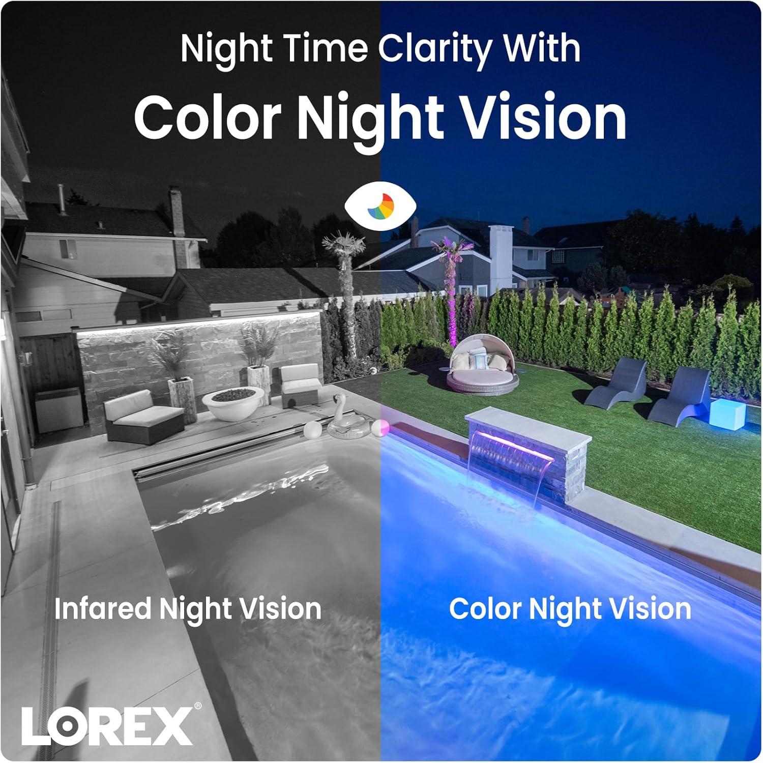Lorex Fusion 4K Security Camera System w/ 2TB NVR - 8 Channel PoE Wired Home Security System w/ 4 Metal Cameras - Motion Detection, Two-Way Audio, Color Night Vision, Weatherproof Surveillance