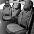 Fit for 97% of Cadillac Seat Covers, Fashion Sport Seat Cover with Waterproof Leather, Airbag Safe Design Seat Protector (5 Full Seat Luxury, Black Gray)