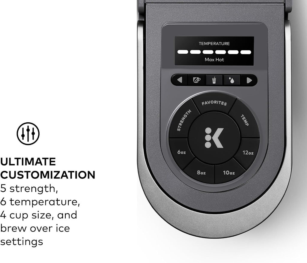 Keurig K-Supreme SMART Single Serve Coffee Maker With Wifi Compatibility, 4 Brew Sizes, And 66oz Removable Reservoir, Compatible with Alexa, Gray