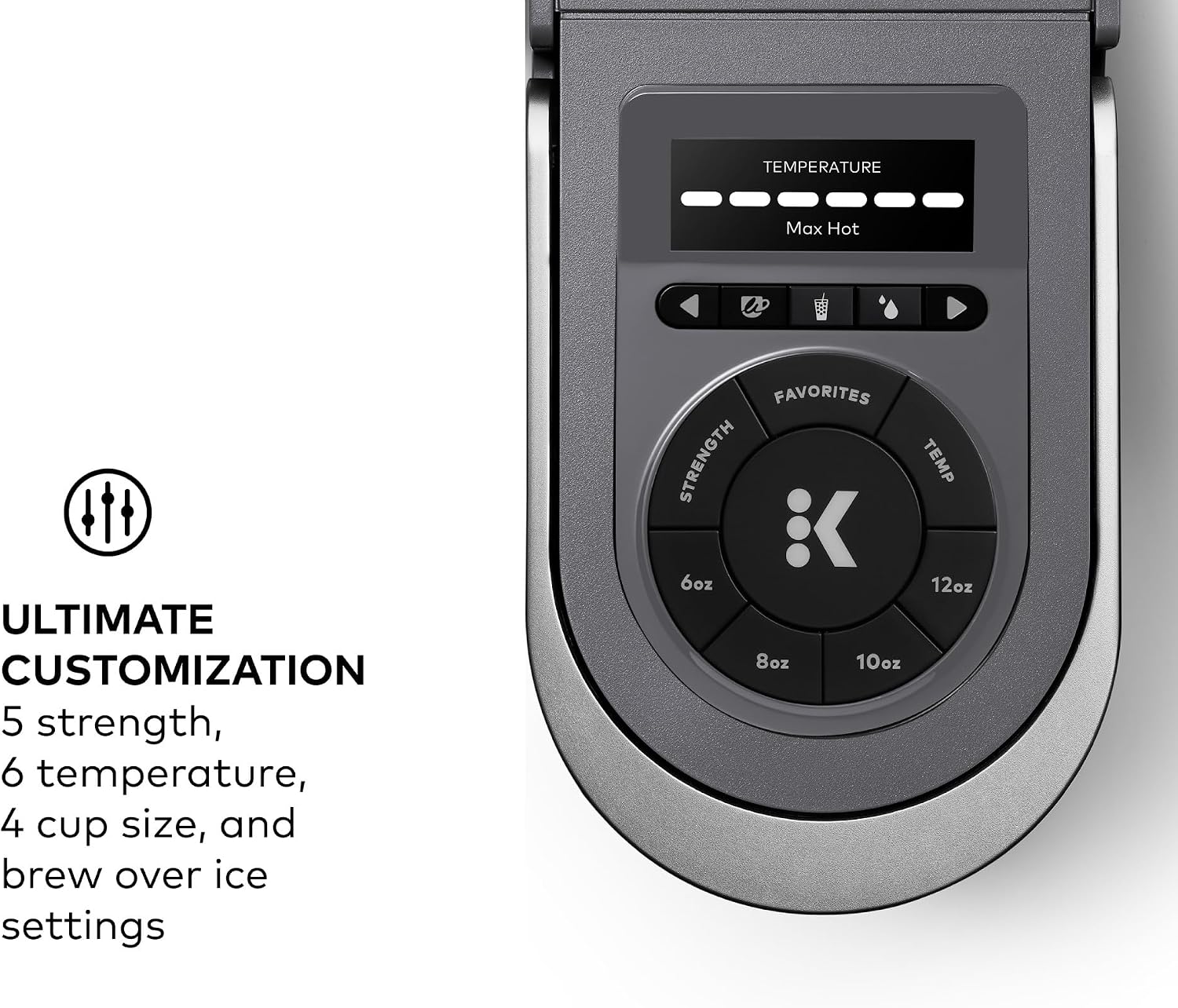 Keurig K-Supreme SMART Single Serve Coffee Maker With Wifi Compatibility, 4 Brew Sizes, And 66oz Removable Reservoir, Compatible with Alexa, Gray