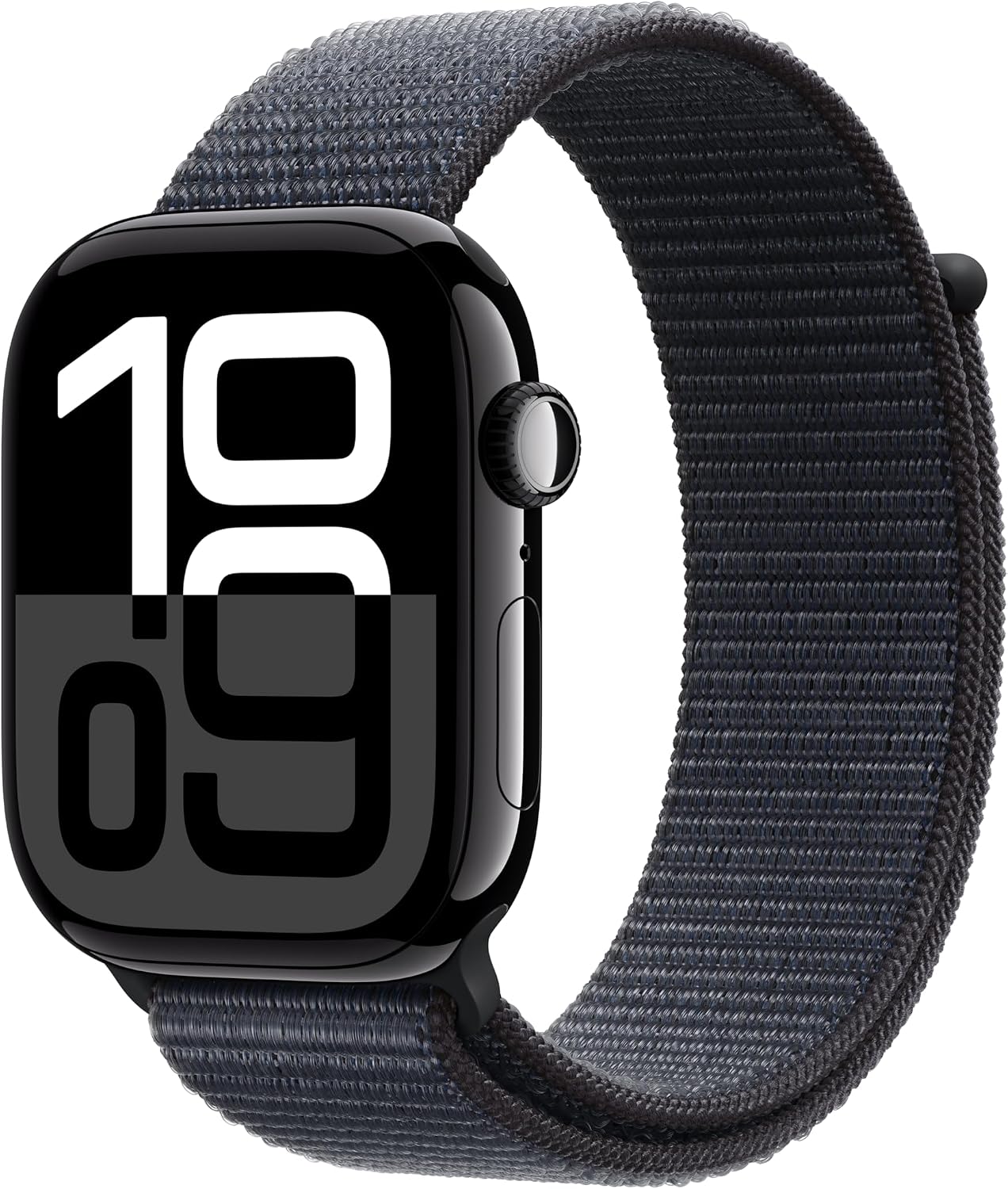 Apple Watch Series 10 [GPS + Cellular 46mm case] Smartwatch with Jet Black Aluminum Case with Ink Sport Loop. Fitness Tracker, ECG App, Always-On Retina Display, Carbon Neutral