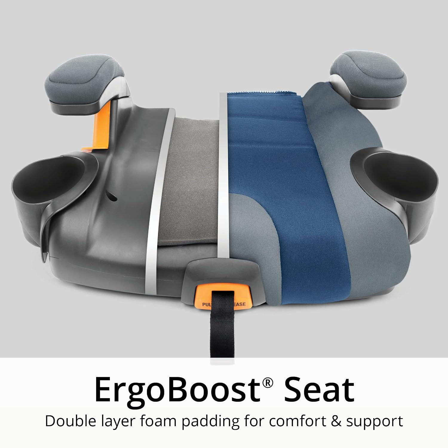 Chicco KidFit Adapt Plus 2-in-1 Belt-Positioning Booster Car Seat, Backless and High Back Booster Seat, for Children Aged 4 Years and up and 40-100 lbs., Ember/Black