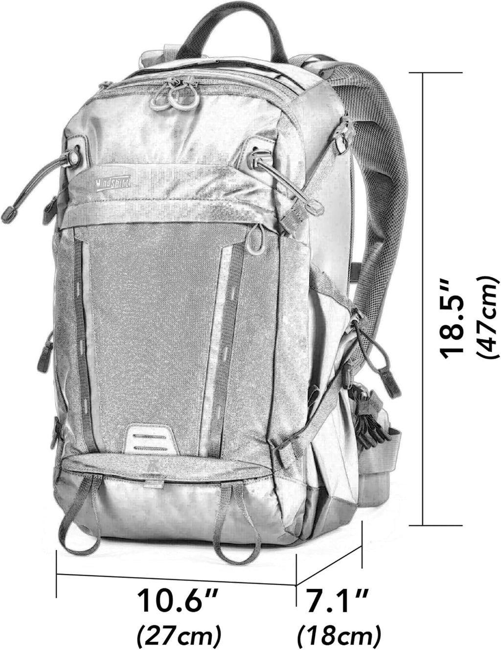 Think Tank BackLight 18L Camera Daypack Backpack for DSLR, Mirrorless, Photography and Video - Slate Black