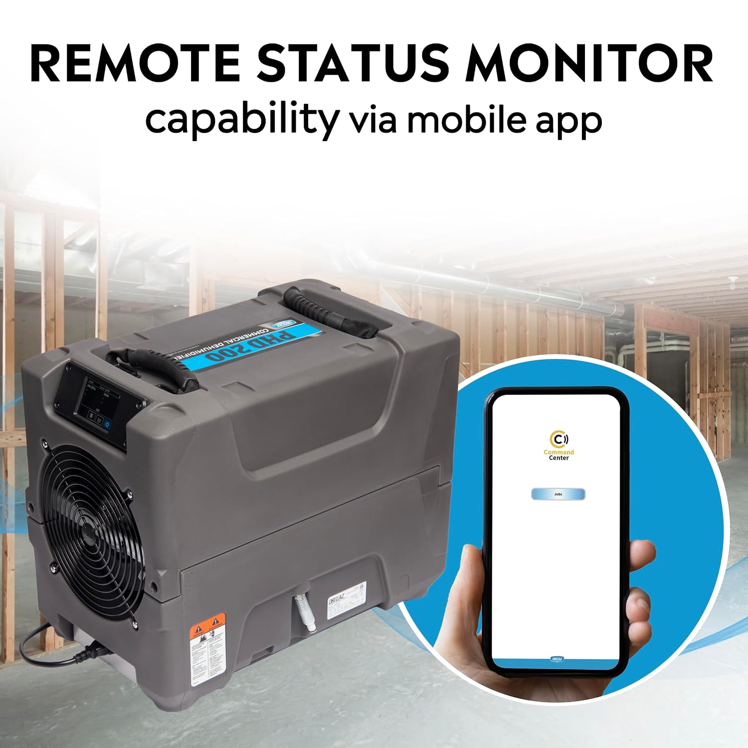 Dri-Eaz PHD 200 Commercial Dehumidifier with Pump, Industrial Dehumidifier (F515), Crawl Space and Basement Drying