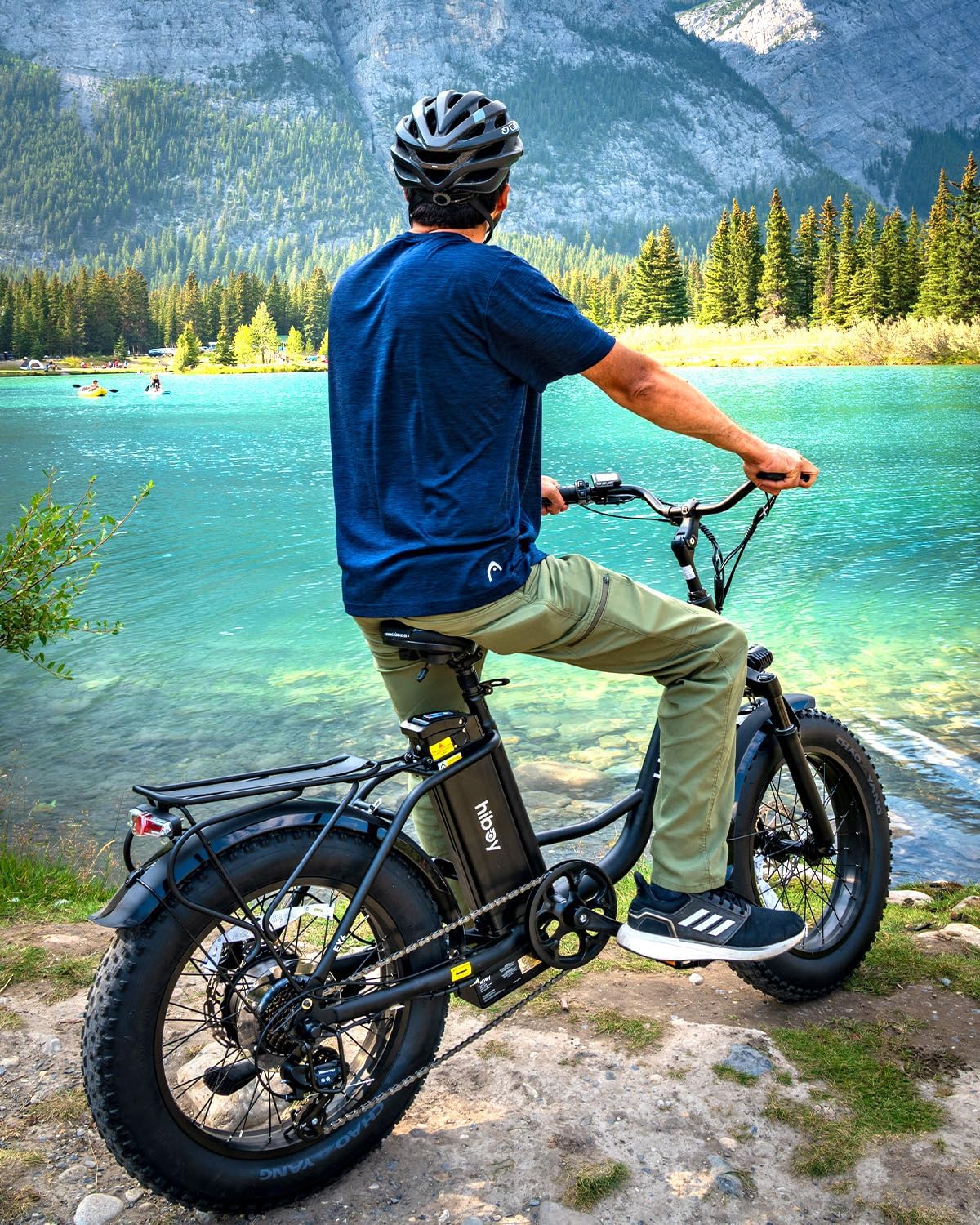 Hiboy EX6 20' Fat Tire Electric Bike for Adults, 500W Motor 25MPH, 41 Mi Pure Electric, 48V 14.5Ah Removable Battery, Shimano 7-Speed All-Terrain Snow Beach Mountain Ebike with Front Suspension