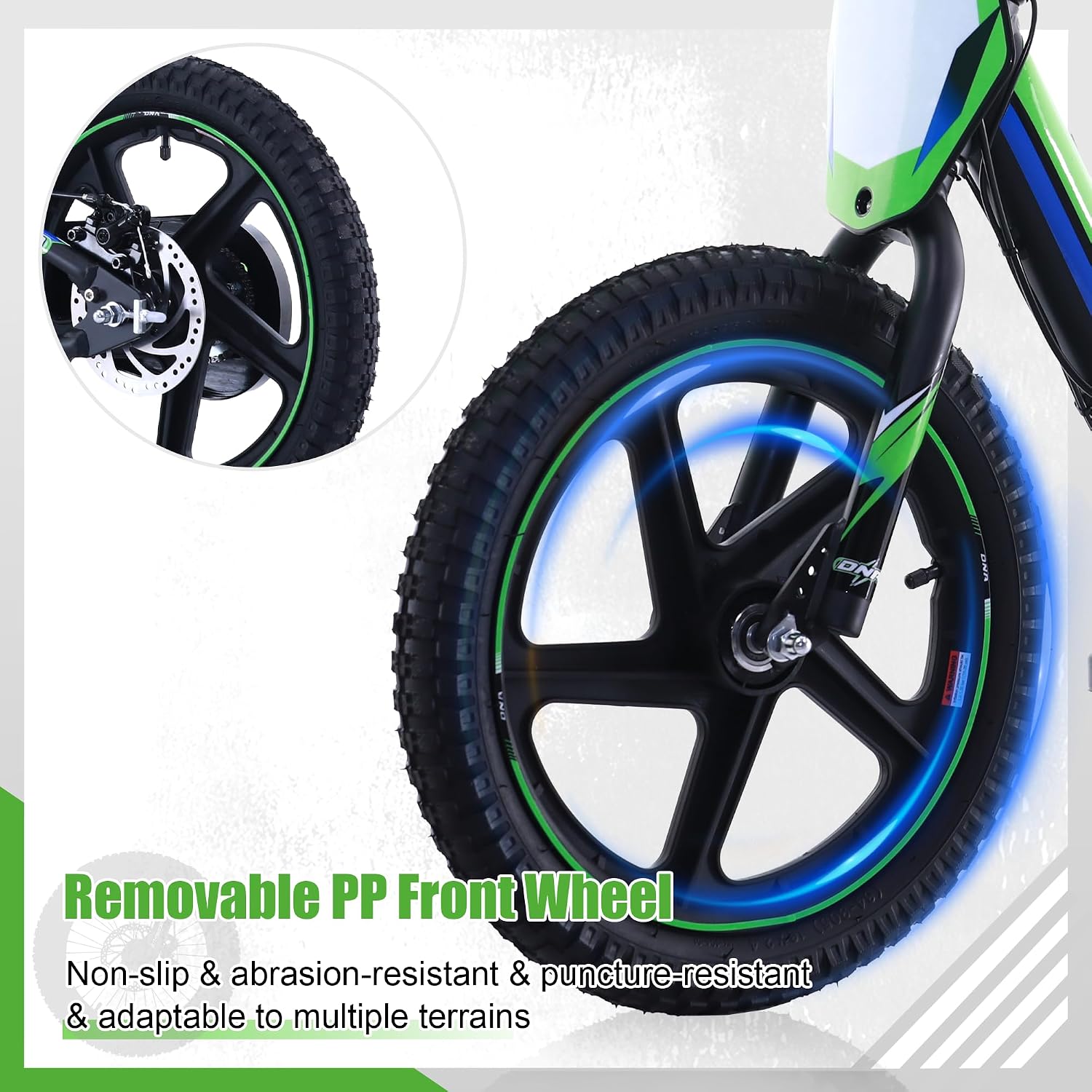 KOZRUNS Electric Dirt Bike for Kids 5-10, 340W Racing Experience Lightweight Motorcycle Up to 12MPH & 3 Speed Settings, 24V Detachable Battery, Safe Disc Brakes, 16 Inch Knobby Tires