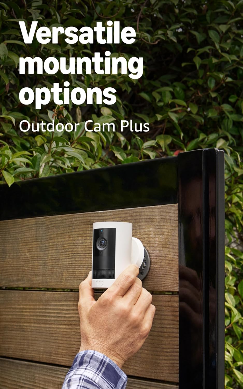 Ring Spotlight Cam Pro, Plug-In (Newest Model), White with Outdoor Cam Plus, Battery, White