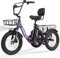 ESKUTE E Trike Electric Bike, Peak 1200W Brushless Motor Folding Trike 18X3.0 Fat Tire Ebike, 624Wh Removable Battery, Step-Thru 3 Wheel Electric Bicycle, Up to 55 Miles, 18MPH+ Tricycle for Adults