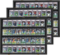 Graded Sports Card Display Case Lockable,Trading Card Collector Wall Display Holder for Baseball Basketball Football Hockey Cards, UV Protection Acrylic, Black 3 Pack