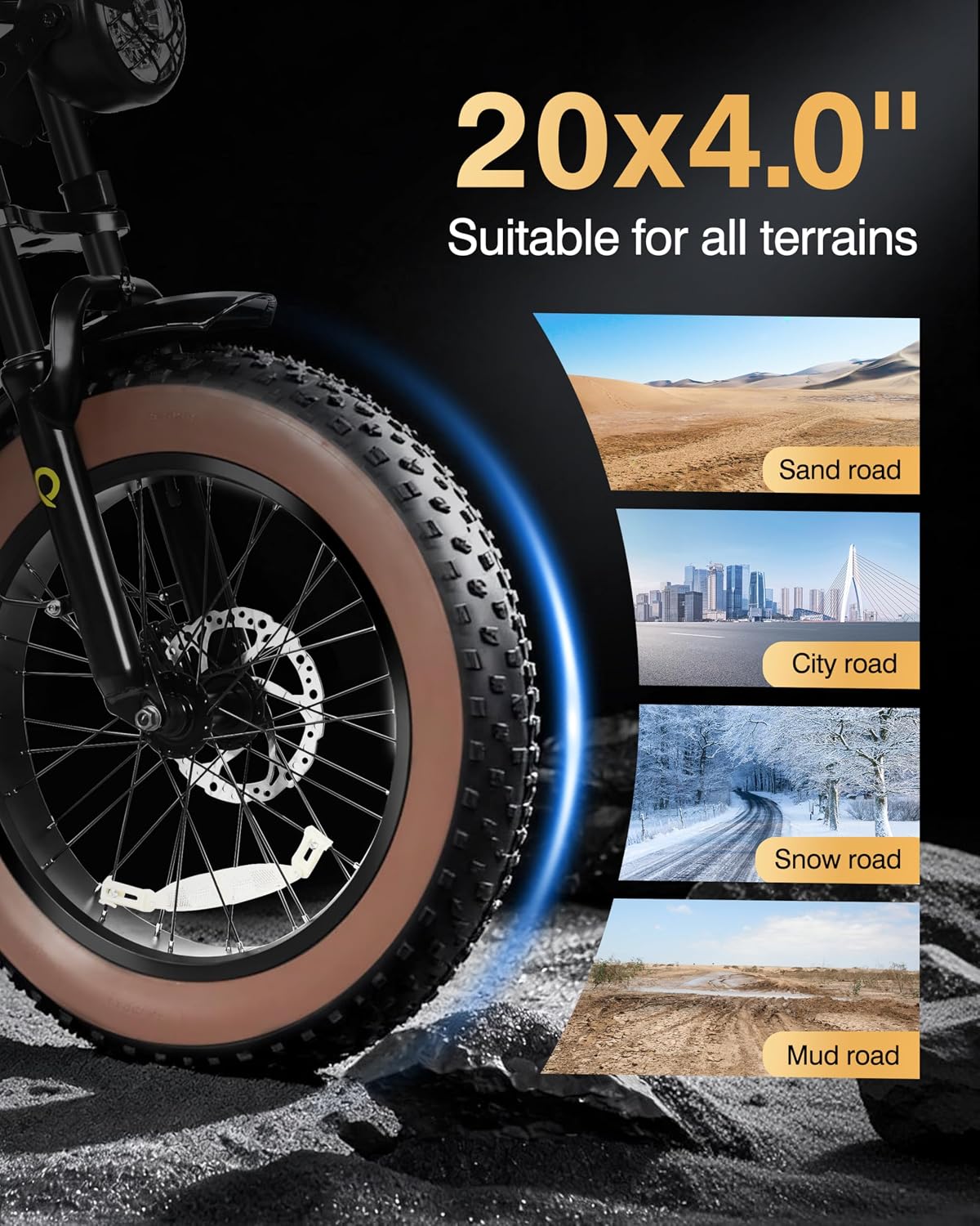 Qlife Electric Bike for Adults/Teens Spark-1500W Peak Motor 20' Fat Tires 28MPH(Unlock to 35MPH) Dirt Bike, 624-1248Wh Removable Battery Ebike, Dual Suspension & Brakes Motorcycle, 21-Speed Bicycle
