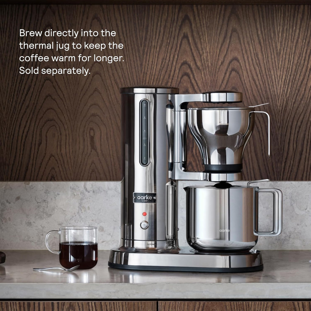aarke Coffee Maker and Grinder Bundle - Premium Stainless Steel Coffee Maker and Electric Coffee Grinder Included, SCA-Certified, with 60 Grinder Settings, Stainless Steel