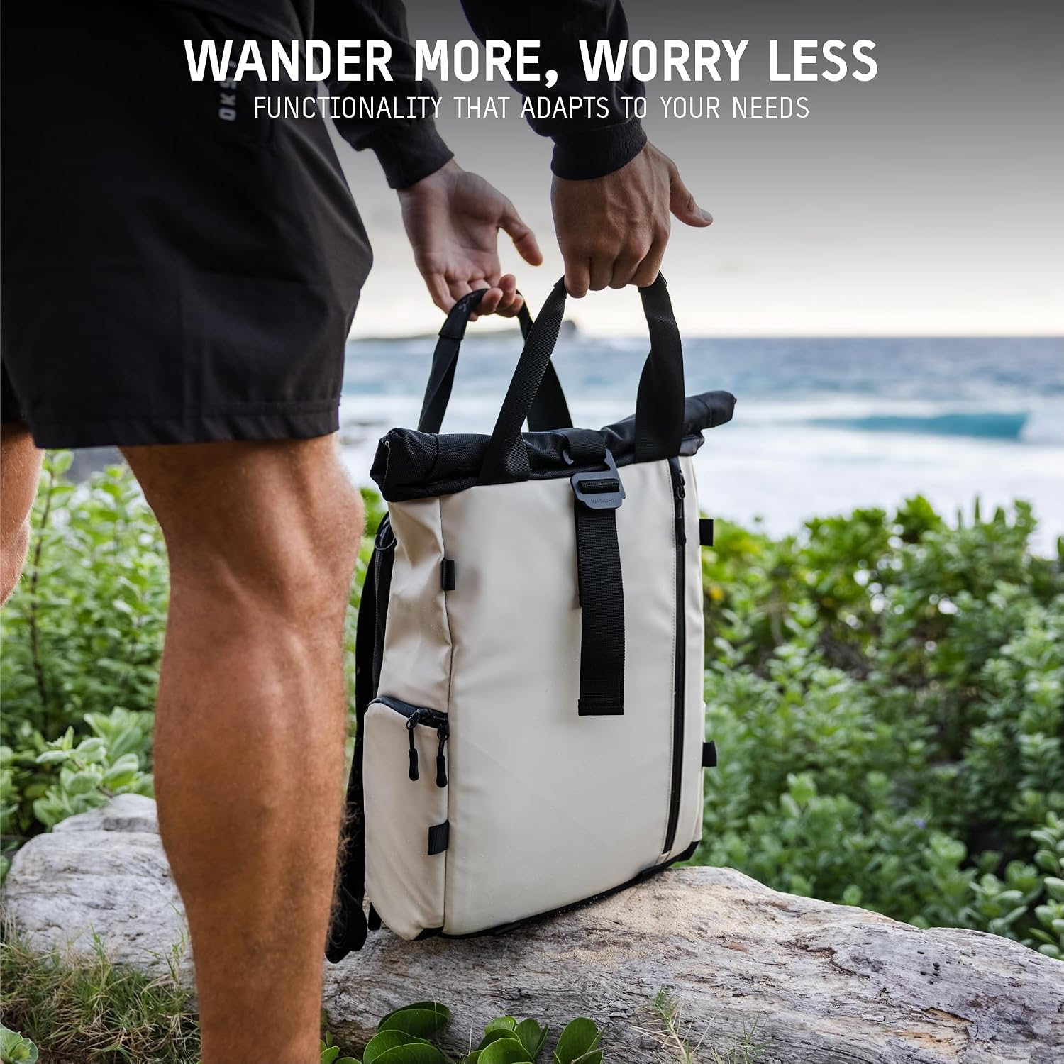 WANDRD PRVKE Lite: Weather-Resistant Travel & Camera Backpack with Laptop Sleeve, Quick Side Access, Clamshell Opening – Ideal Photography & Travel Bag (Yuma Tan)