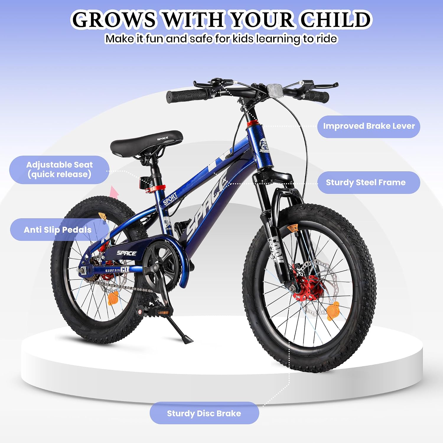 Kids Bike-18 20 Inch Bike for Boys and Girls Bicycle with Adjustable Seat and Handbrake, Bikes for Kids 7-13
