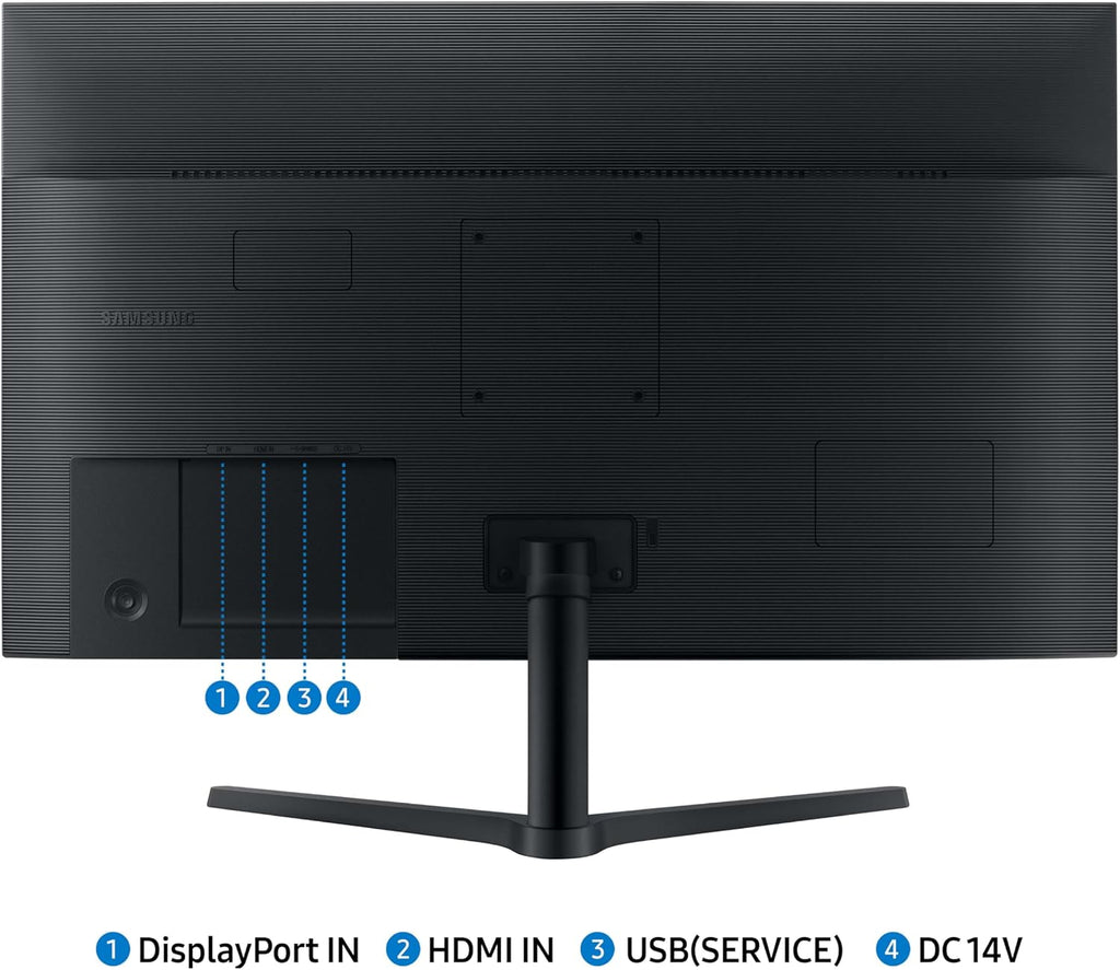 Samsung 32-Inch Flat Computer Monitor, 75Hz, Borderless Display, AMD FreeSync, Game Mode, Advanced Eye Care, HDMI and DisplayPort, LS32B304NWNXGO, 2024