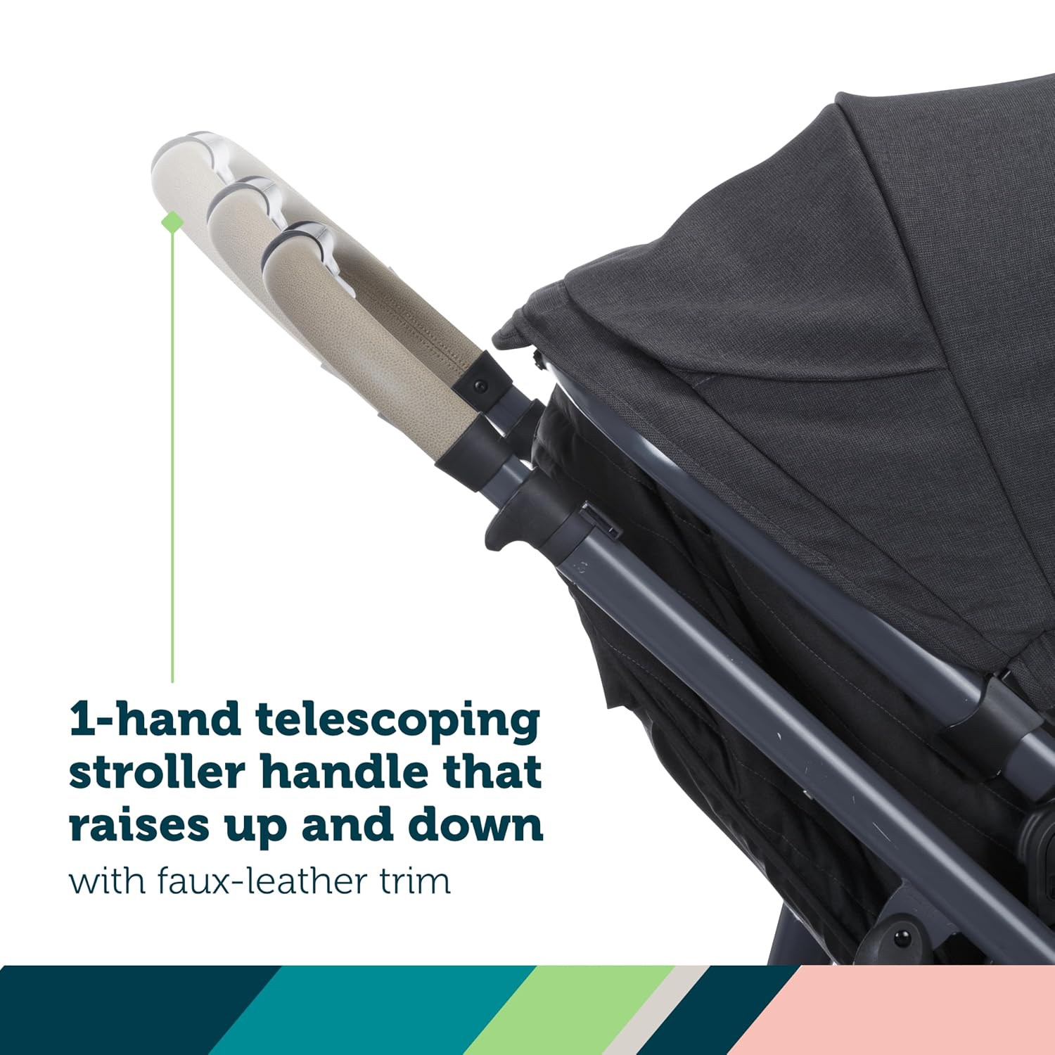 Safety 1st onBoard Slide 6-in-1 Infant Car Seat & Baby Stroller Travel System with SafetySlide Base, Rocky Point